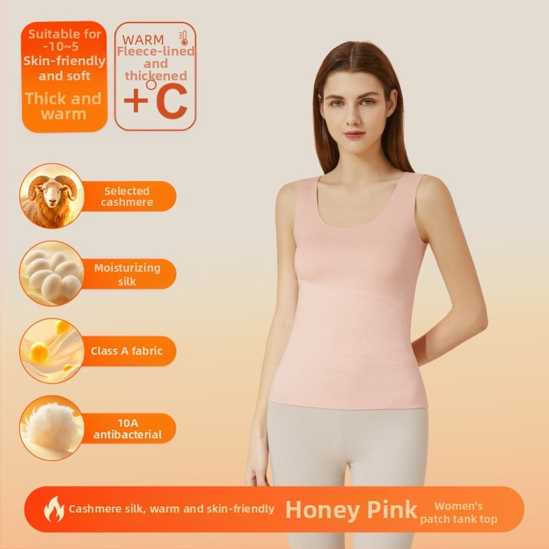 Vestă termică din material acrilic, cald, fără cusături, guler rotund