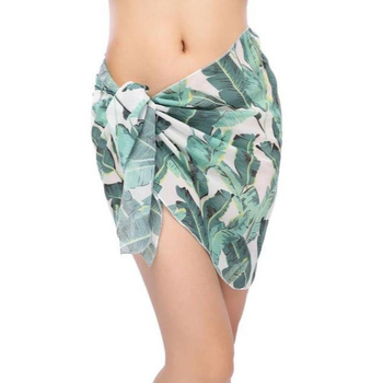 Dámska šifónová wrap sukňa s potlačou, nepravidelný strih, viac ako 95% polyester