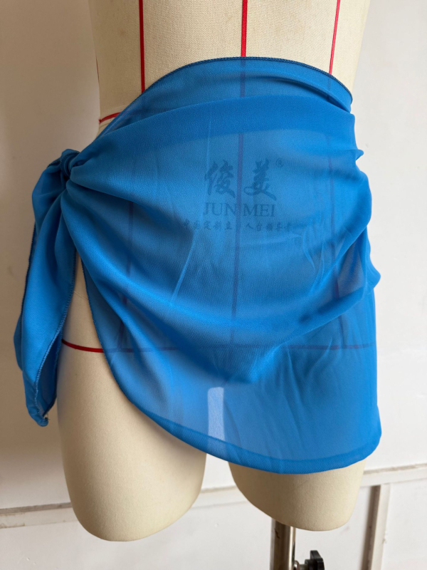 Dámska šifónová wrap sukňa s potlačou, nepravidelný strih, viac ako 95% polyester