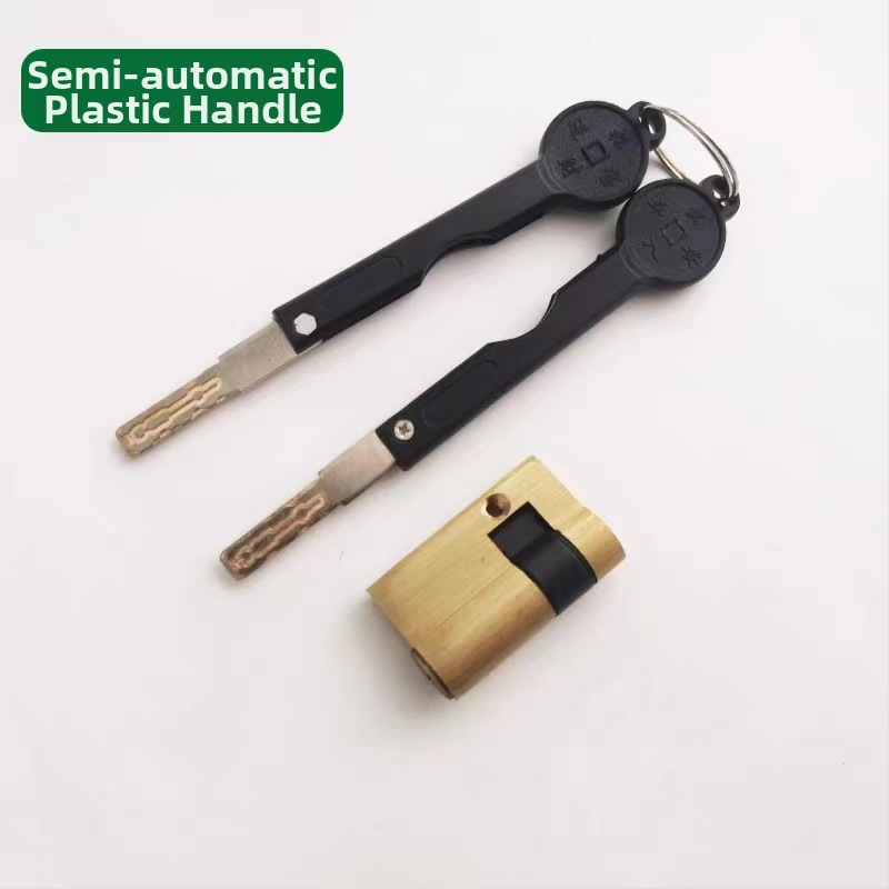 Automatický cylindr zámku s odtlačkom prsta pre vnútorné dvere – meď, moderný minimalistický štýl, prispôsobenie k dispozícii, licencované súkromné označenie
