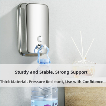 304 rozsdamentes acél szappanadagoló, falra szerelhető, kézi nyomásos működés, 200 g, Youtuo