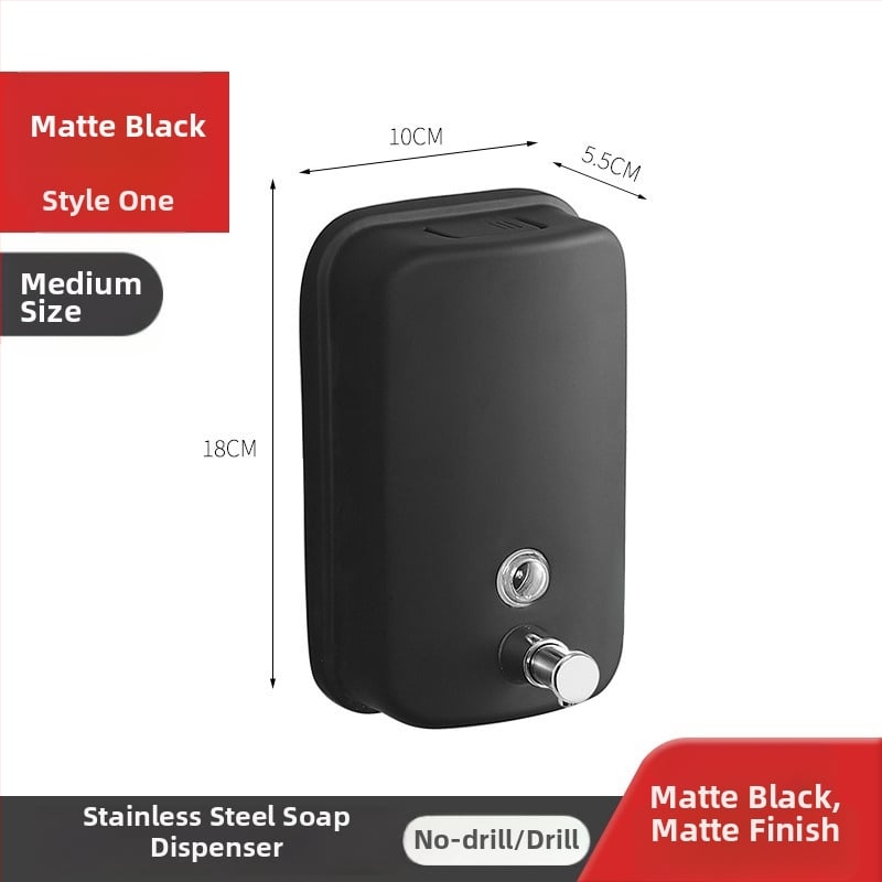 304 rozsdamentes acél szappanadagoló, falra szerelhető, kézi nyomásos működés, 200 g, Youtuo