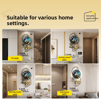 Mestida Ceas de perete – stil Nordic, afișaj cu ace, mișcare sweep, carcasă din acril, cadran din sticlă organică (acrilică), alimentare cu baterie