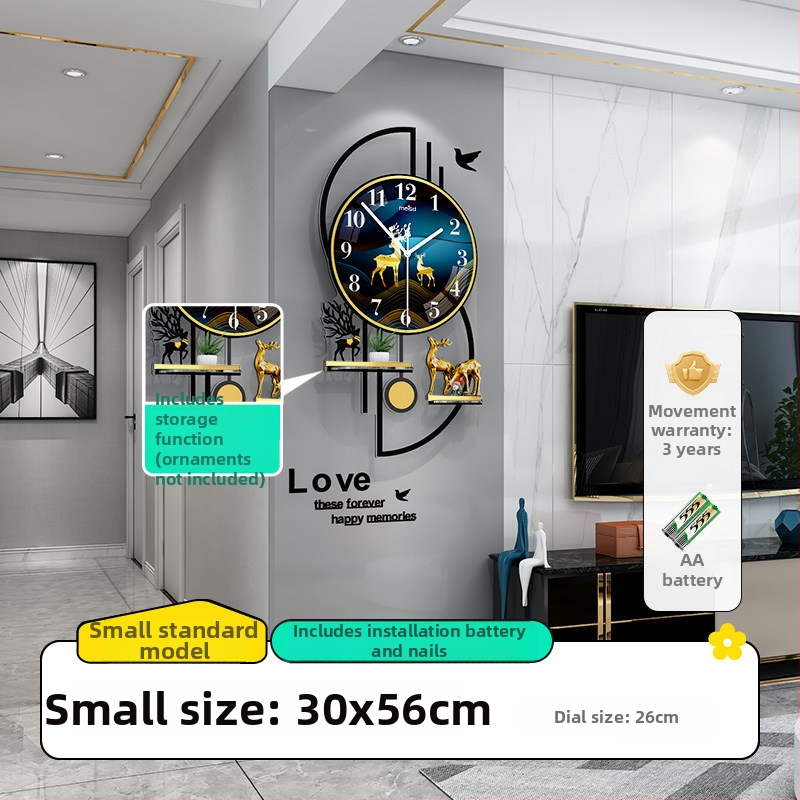 Mestida Ceas de perete – stil Nordic, afișaj cu ace, mișcare sweep, carcasă din acril, cadran din sticlă organică (acrilică), alimentare cu baterie