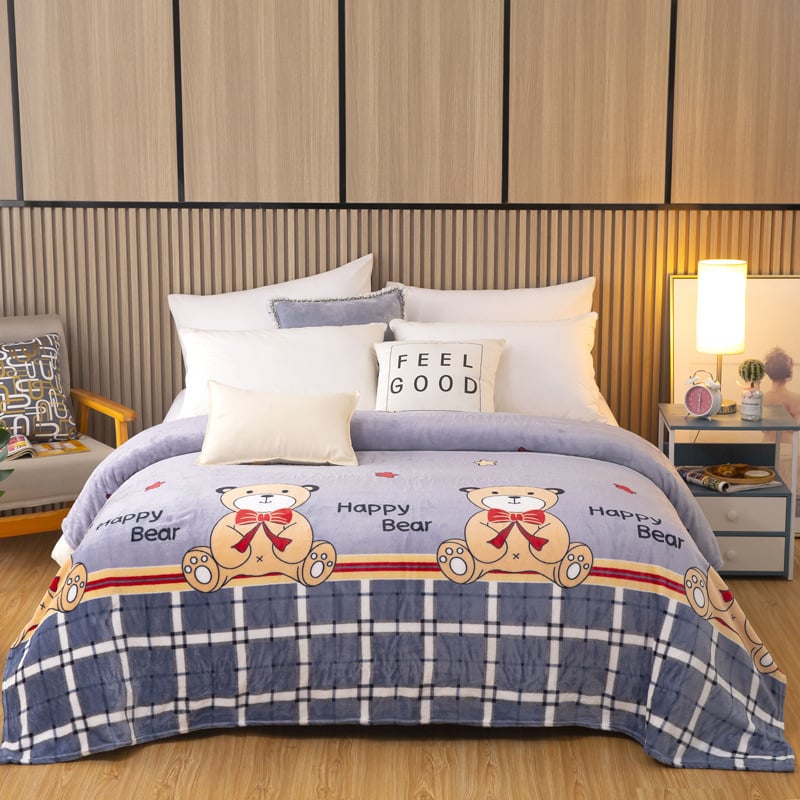 Moju pătură groasă din coral fleece – model geometric, poliester, 240 g, personalizabilă, primăvară-toamnă