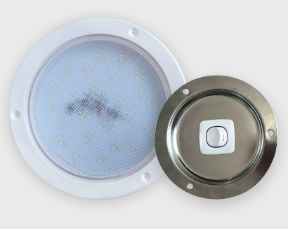 LED таванно осветление за яхти и каравани, осветление за четене, алуминиева сплав, 12V, 4W, модел E012024-WR, монтаж с вакуумна чашка