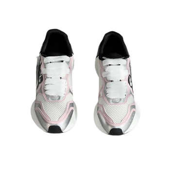 Αθλητικά sneakers καθημερινής χρήσης με άνω μέρος από δίχτυ, σόλα από καουτσούκ, μεσαίο ύψος φτέρνας 3–5 cm, ρετρό αντίθεση σχέδιο, κατάλληλα για καθημερινή χρήση και ελαφριά πεζοπορία