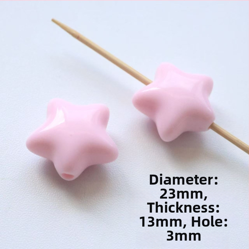 DIY perle za bižuteriju – akril, petokraka zvijezda, elektroplating, modni stil