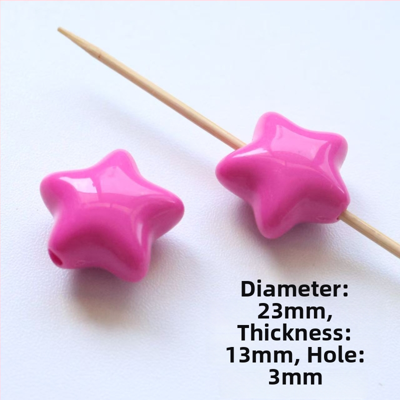 DIY perle za bižuteriju – akril, petokraka zvijezda, elektroplating, modni stil