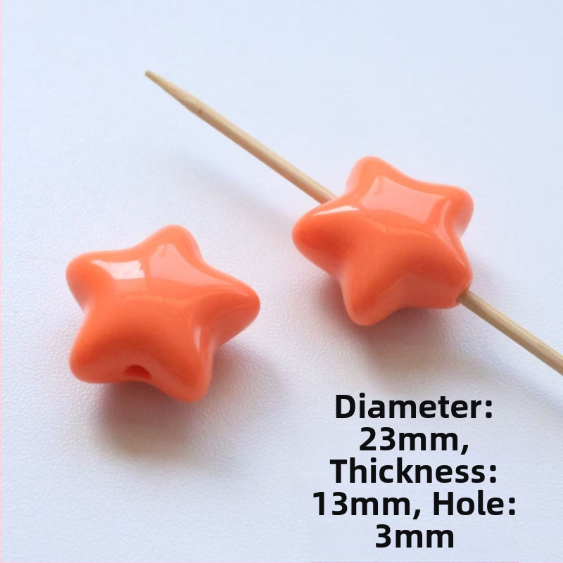 DIY perle za bižuteriju – akril, petokraka zvijezda, elektroplating, modni stil