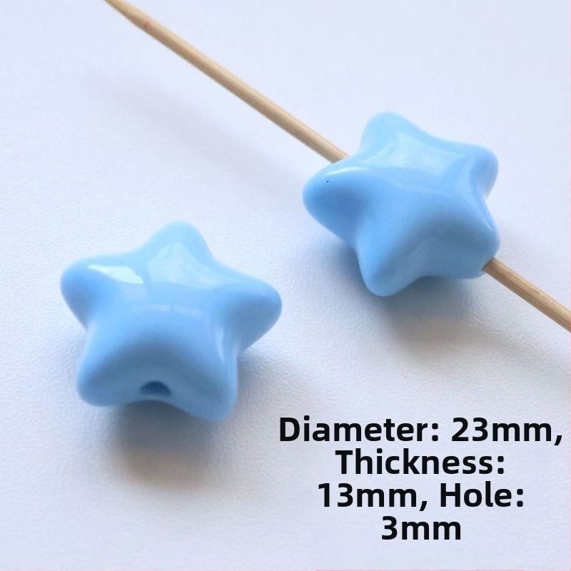 DIY perle za bižuteriju – akril, petokraka zvijezda, elektroplating, modni stil