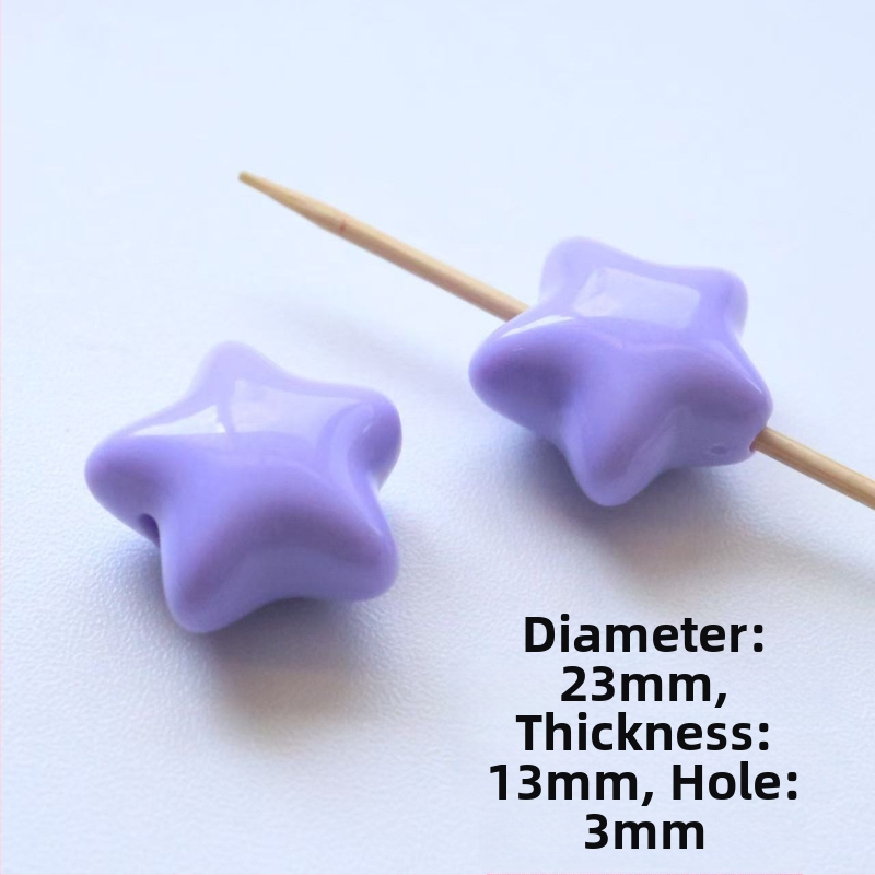 DIY perle za bižuteriju – akril, petokraka zvijezda, elektroplating, modni stil