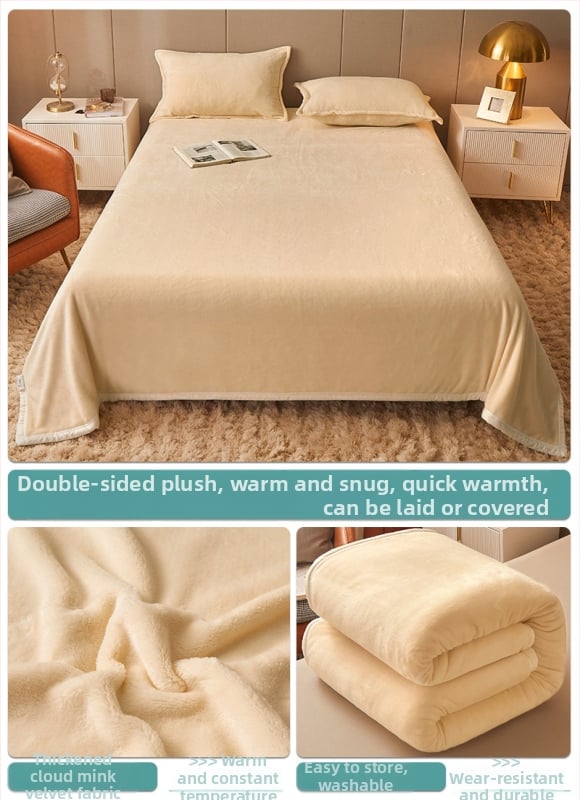 Pătură din fleece coral, culoare solidă, potrivită pentru primăvară și toamnă, personalizabilă, stil simplu și modern