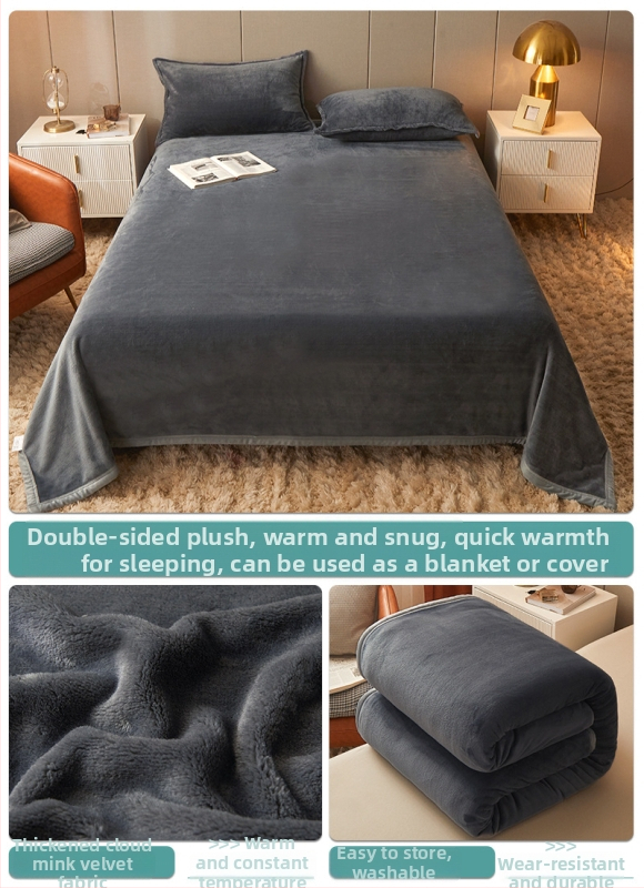 Pătură din fleece coral, culoare solidă, potrivită pentru primăvară și toamnă, personalizabilă, stil simplu și modern