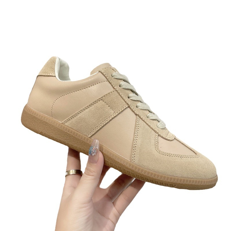 Παπούτσια σκέιτ – Άνω μέρος από φυσικό αγελαδινό δέρμα, στρογγυλό δάχτυλο, unisex, με κορδόνια, καουτσούκ σόλα