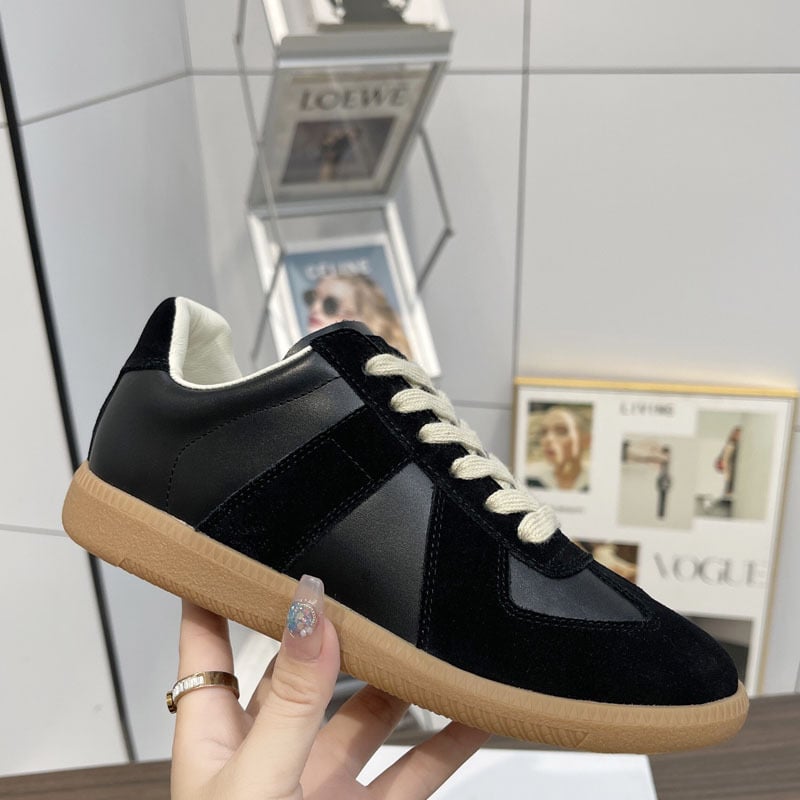 Παπούτσια σκέιτ – Άνω μέρος από φυσικό αγελαδινό δέρμα, στρογγυλό δάχτυλο, unisex, με κορδόνια, καουτσούκ σόλα