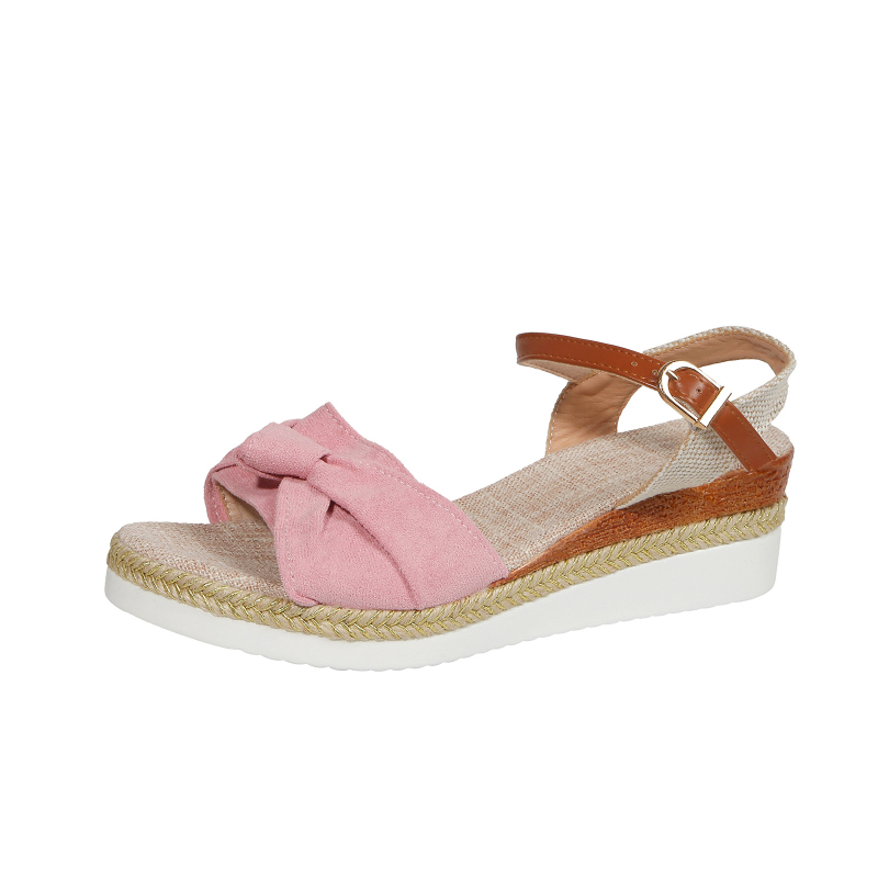 Sandale goale cu deget în formă de gură de pește, partea superioară din țesătură, căptușeală PU, talpă din cauciuc, toc tip wedge 3-5 cm, grosimea talpă 5,5