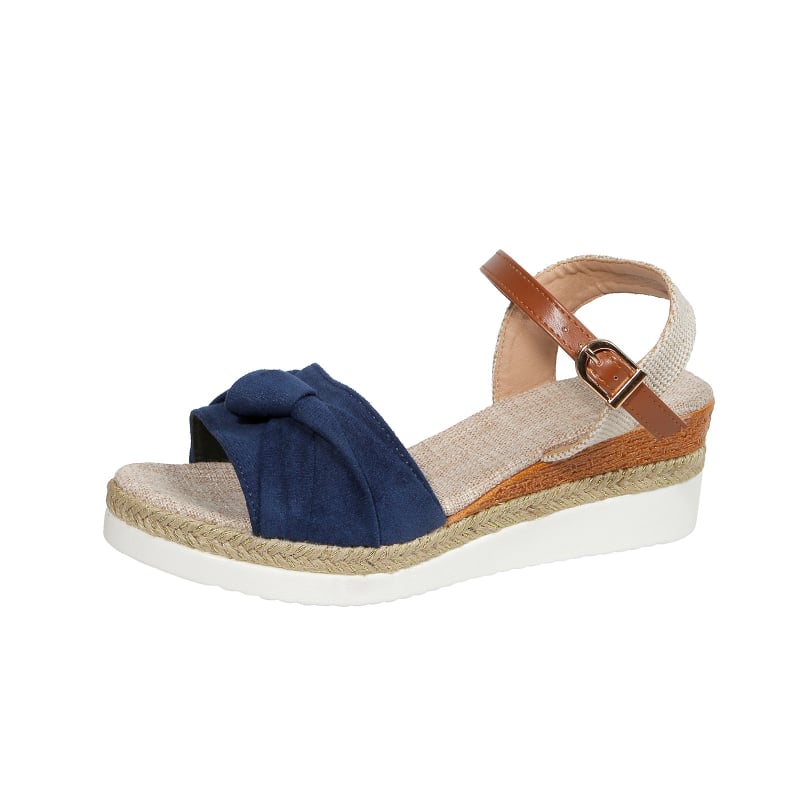 Sandale goale cu deget în formă de gură de pește, partea superioară din țesătură, căptușeală PU, talpă din cauciuc, toc tip wedge 3-5 cm, grosimea talpă 5,5