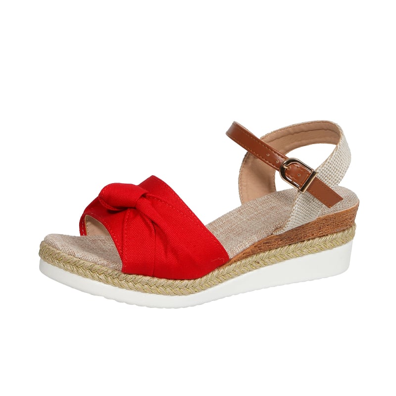 Sandale goale cu deget în formă de gură de pește, partea superioară din țesătură, căptușeală PU, talpă din cauciuc, toc tip wedge 3-5 cm, grosimea talpă 5,5