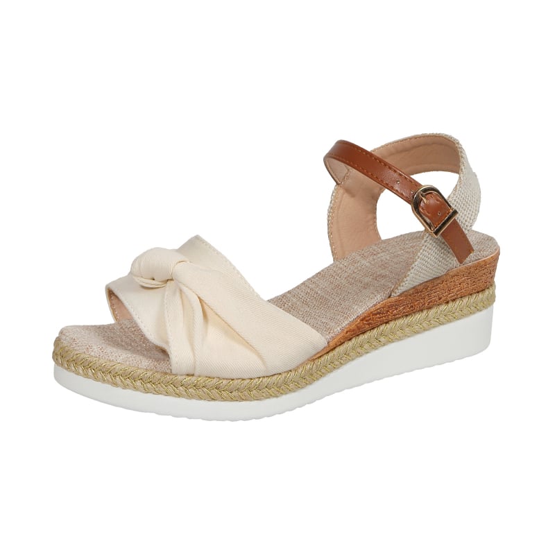 Sandale goale cu deget în formă de gură de pește, partea superioară din țesătură, căptușeală PU, talpă din cauciuc, toc tip wedge 3-5 cm, grosimea talpă 5,5