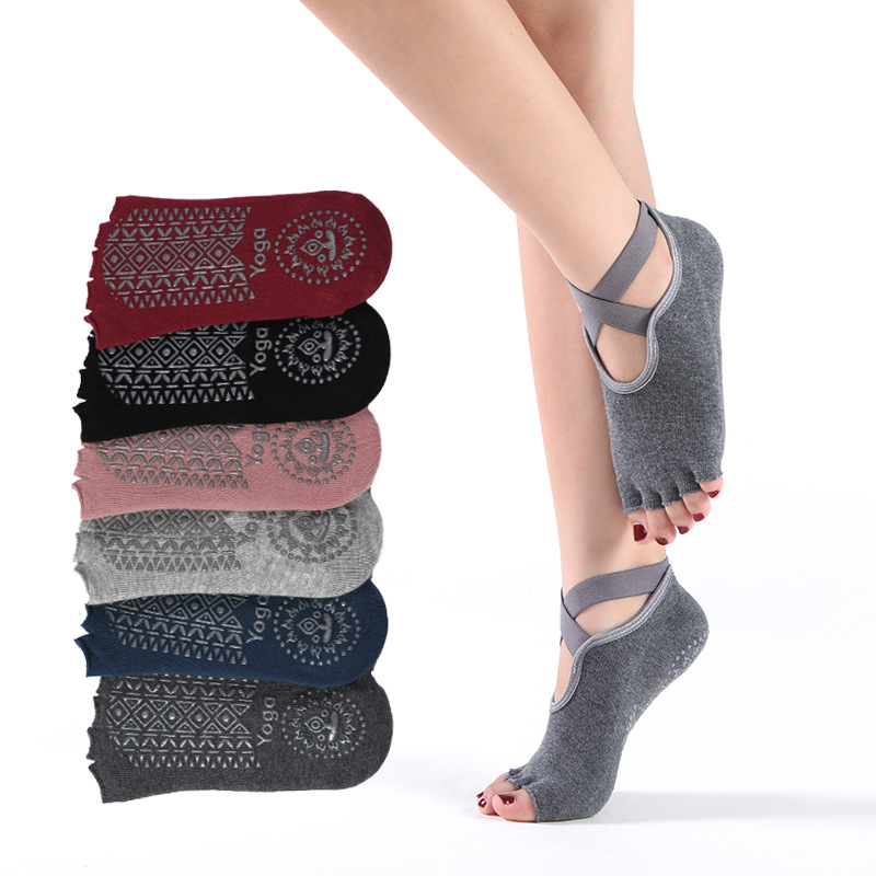 Joga čarape s pet prstiju, bez leđa, pamuk, upijaju znoj, otporne na miris