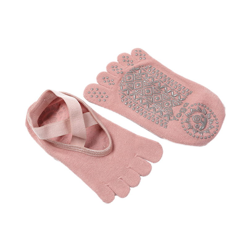 Joga čarape s pet prstiju, bez leđa, pamuk, upijaju znoj, otporne na miris