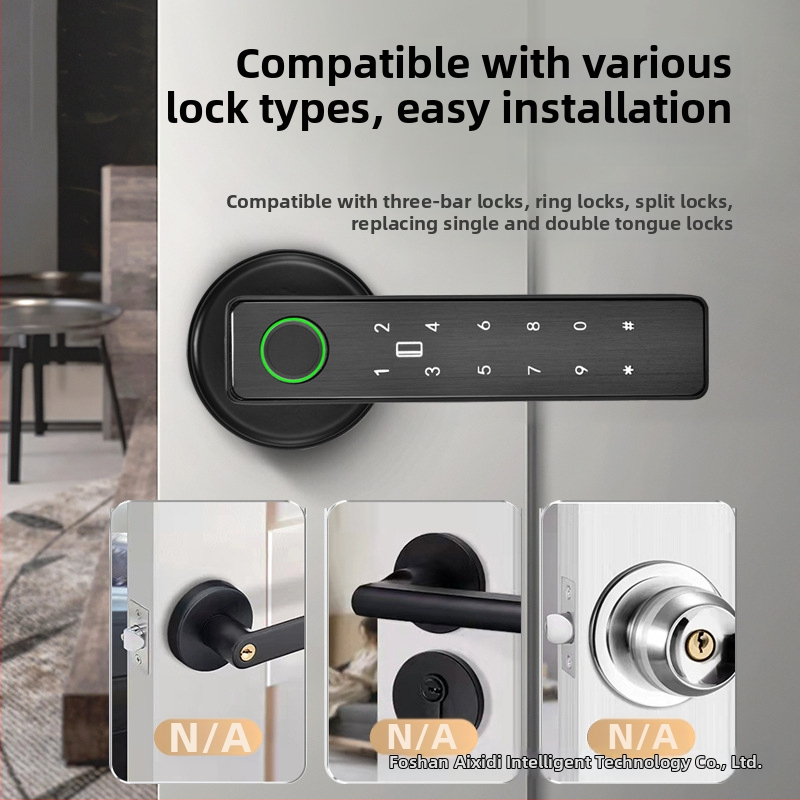 X7 Умна брава за дървени врати – капацитет за отпечатъци 100, време на сканиране 0,01 s, фалшиво разпознаване <0,001%, над 1000 отключвания, захранване AC