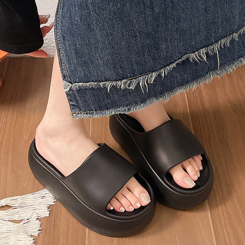 Женски EVA платформи пантофи, летен модел 2025, кръгла нос, EVA горна част и подметка, EVA вътрешност