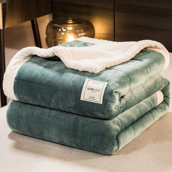 Κουβέρτα βελούδου γάλακτος με τρία στρώματα, χειμερινό Nordic στυλ, πολυεστέρας, με δυνατότητα προσαρμογής