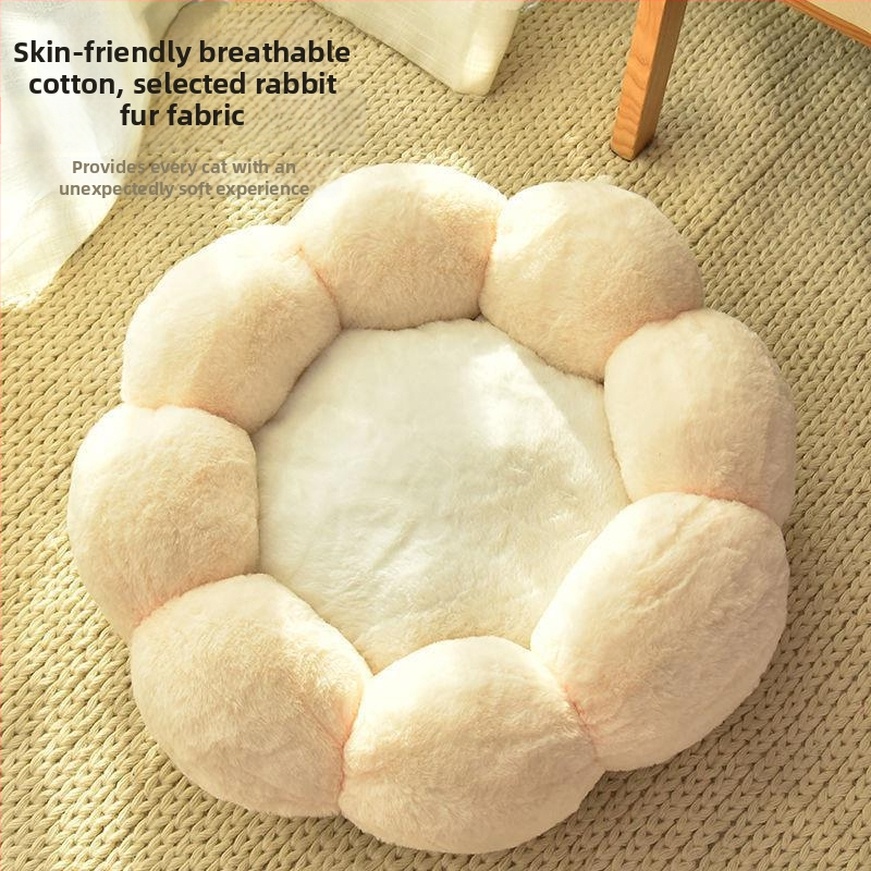 Textilné mačacie hniezdo – Štyri ročné obdobia teplo, hrubý kreslený dizajn. Materiál: Textil; Určené pre: Mačka; Kategória: Mačacie hniezdo