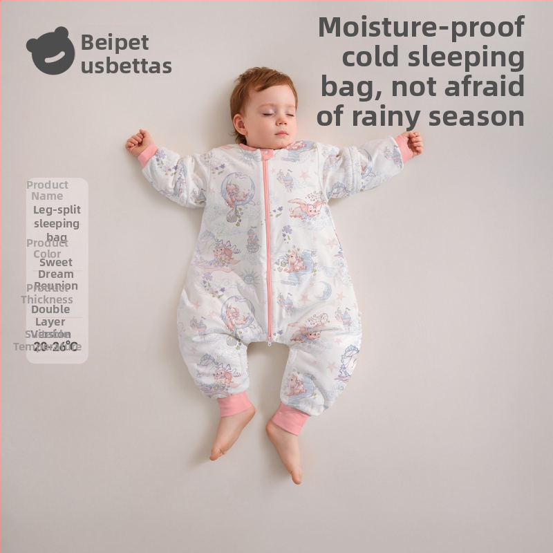 Betides Peptide Warm spavaća vreća za bebe i djecu – proljeće, jesen i zima, konstantna temperatura, odvojene noge, sve sezone