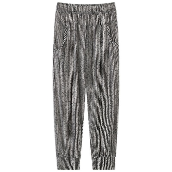 Nohavice culotte s krátkou dĺžkou, široké nohavice, vysoký pás, ľahká tkanina s textúrou slub