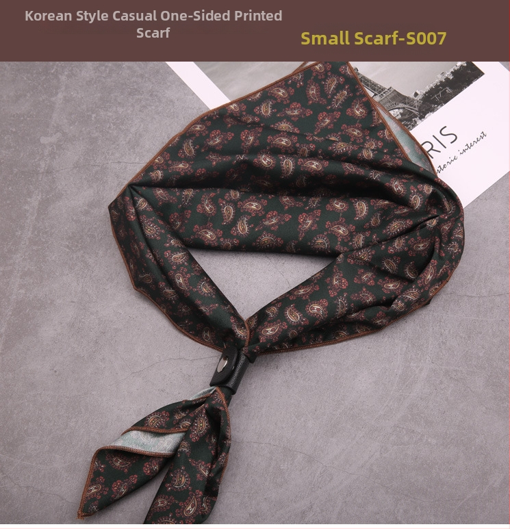 Unisex kvadratni šal s retro jednostranim otiskom, britanski modni stil