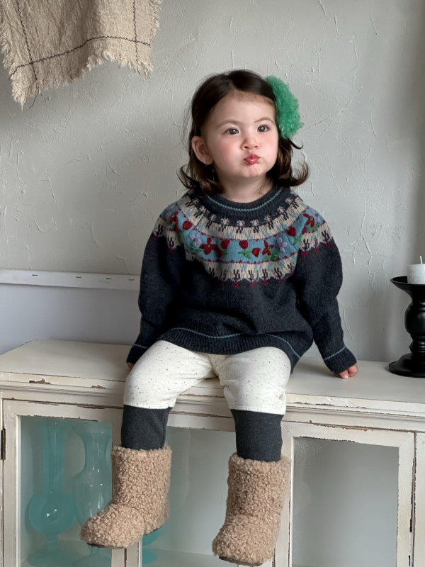 Κοριτσίστικα φλις κολάν για τον χειμώνα, κορεατικό στυλ, 95% βαμβάκι, για 1–3 ετών