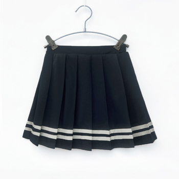 Fustă plisată pentru copii în stiluri colegiu, Navy și JK, croială A, material lână amestec, 100% poliester, pentru fete peste 8 ani