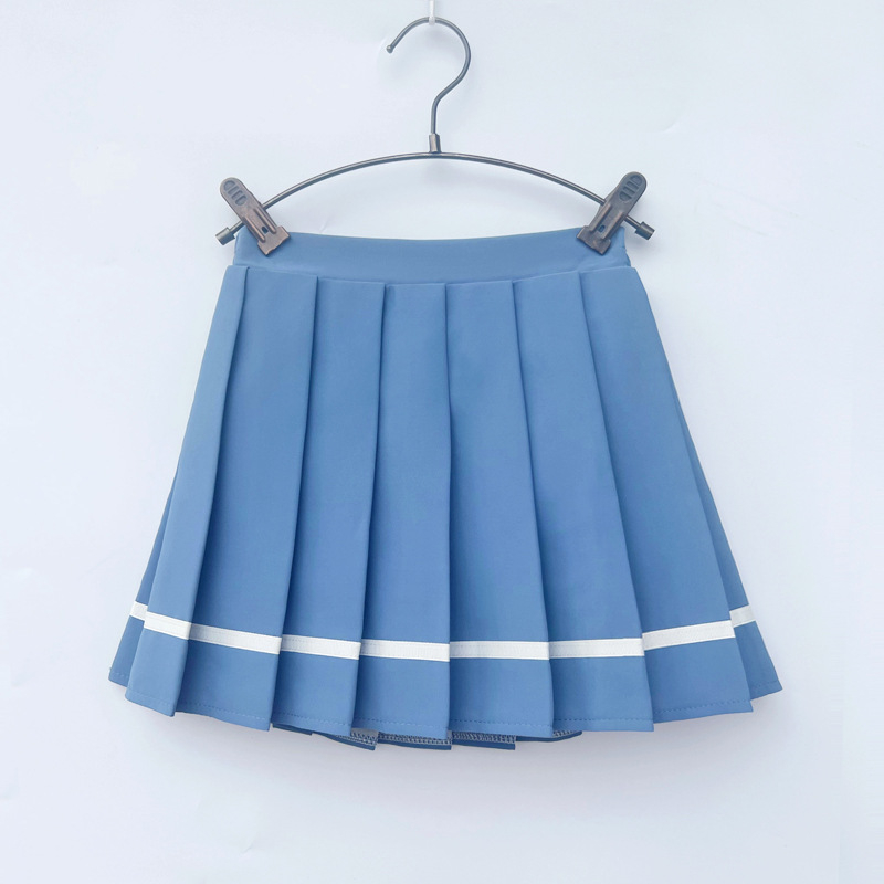 Fustă plisată pentru copii în stiluri colegiu, Navy și JK, croială A, material lână amestec, 100% poliester, pentru fete peste 8 ani