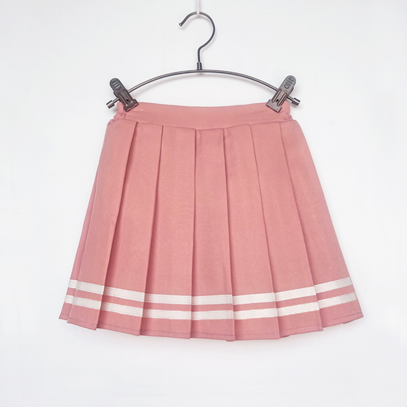 Fustă plisată pentru copii în stiluri colegiu, Navy și JK, croială A, material lână amestec, 100% poliester, pentru fete peste 8 ani
