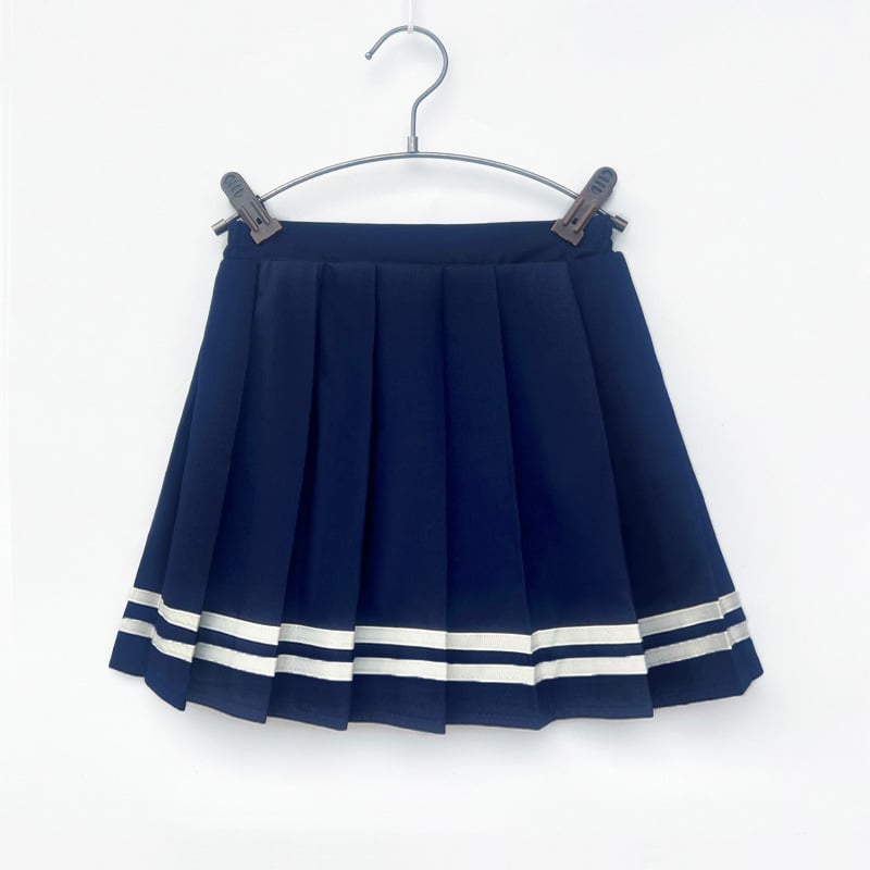 Fustă plisată pentru copii în stiluri colegiu, Navy și JK, croială A, material lână amestec, 100% poliester, pentru fete peste 8 ani