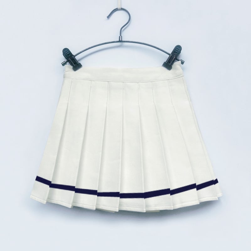 Fustă plisată pentru copii în stiluri colegiu, Navy și JK, croială A, material lână amestec, 100% poliester, pentru fete peste 8 ani