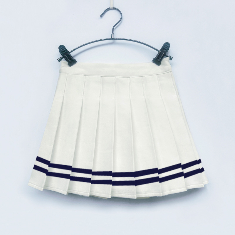 Fustă plisată pentru copii în stiluri colegiu, Navy și JK, croială A, material lână amestec, 100% poliester, pentru fete peste 8 ani