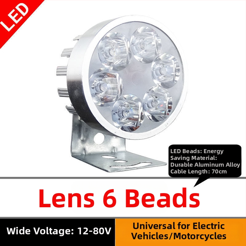 Žiarovka hlavného svetla motocykla pre elektrické vozidlá a trojkolesové vozidlá, refitovacie bodové svetlo, 1W, vonkajšie uchytenie, výmena žiarovky