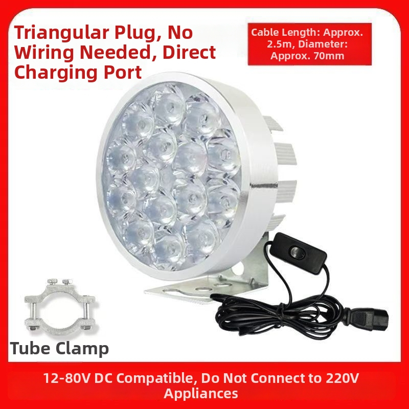 Žiarovka hlavného svetla motocykla pre elektrické vozidlá a trojkolesové vozidlá, refitovacie bodové svetlo, 1W, vonkajšie uchytenie, výmena žiarovky