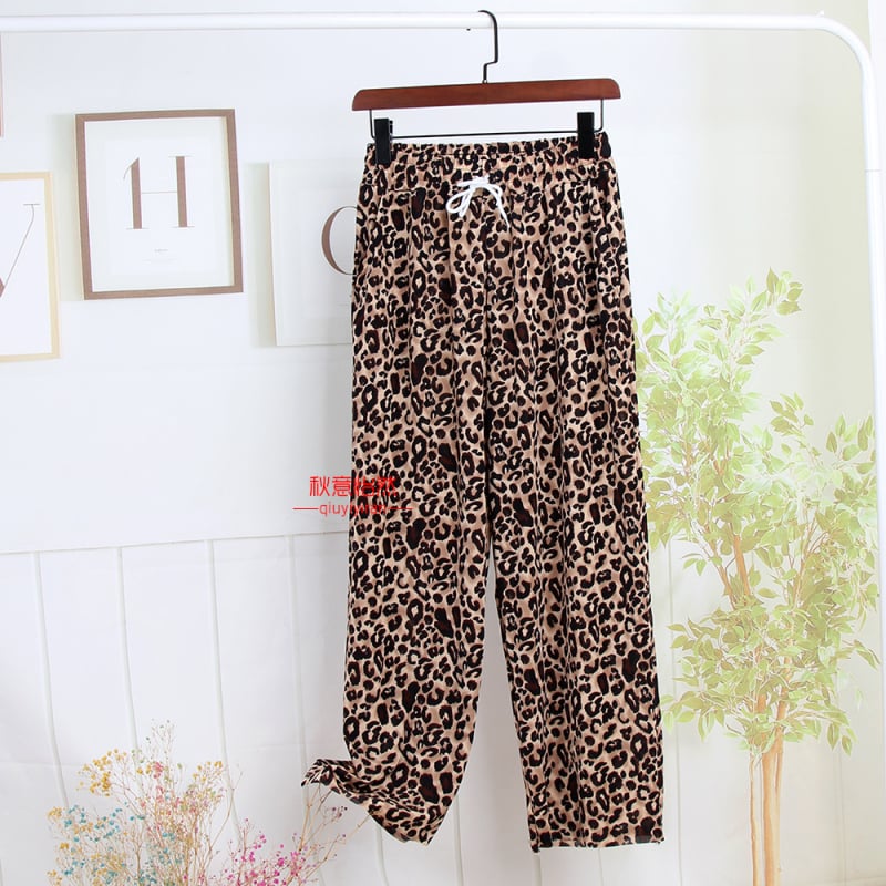 Nylonové dámske casual nohavice, s širokými nohami, rovný strih, po členky, vysoký pás, tenká látka