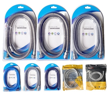 Nerezový sprchový hadič – zosilnený, odolný voči výbuchom, odolný voči vysokým teplotám, rýchle pripojenie, ručná inštalácia (Menovitý tlak 1.6 MPa; Materiál: nerezová oceľ; Konektory: nerezová oceľ)