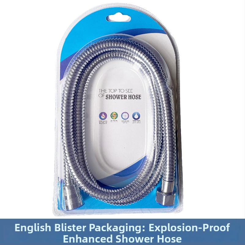 Nerezový sprchový hadič – zosilnený, odolný voči výbuchom, odolný voči vysokým teplotám, rýchle pripojenie, ručná inštalácia (Menovitý tlak 1.6 MPa; Materiál: nerezová oceľ; Konektory: nerezová oceľ)