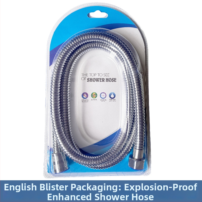 Nerezový sprchový hadič – zosilnený, odolný voči výbuchom, odolný voči vysokým teplotám, rýchle pripojenie, ručná inštalácia (Menovitý tlak 1.6 MPa; Materiál: nerezová oceľ; Konektory: nerezová oceľ)