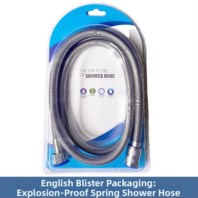 Nerezový sprchový hadič – zosilnený, odolný voči výbuchom, odolný voči vysokým teplotám, rýchle pripojenie, ručná inštalácia (Menovitý tlak 1.6 MPa; Materiál: nerezová oceľ; Konektory: nerezová oceľ)