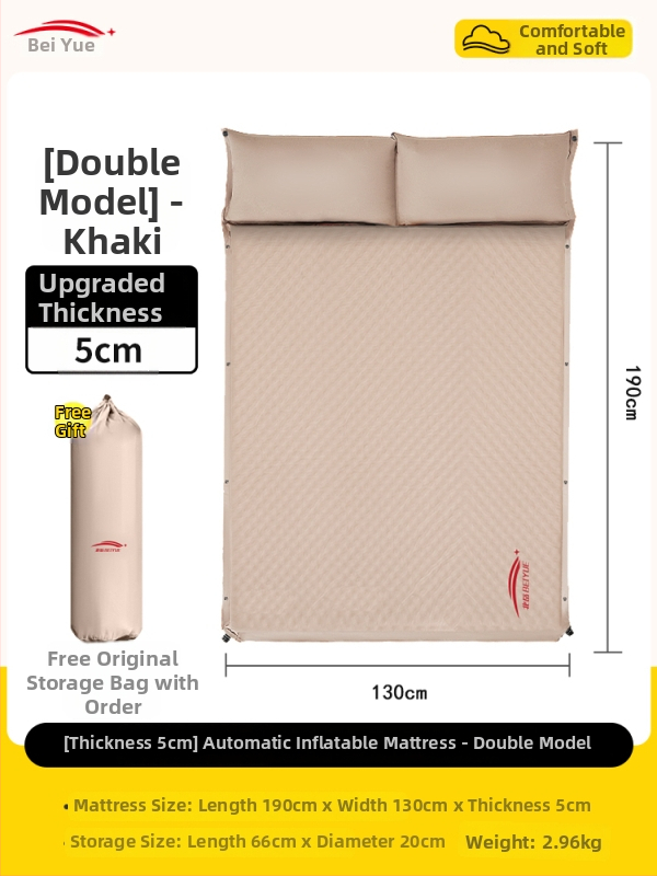 Αυτόματα φουσκώνεται αεροκρέβατο για υπαίθριο κάμπινγκ – φορητό στρώμα ύπνου για πάτωμα, επιφάνεια από συνθετικό ύφασμα