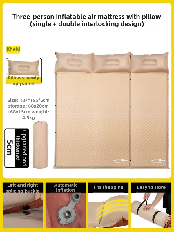 Αυτόματα φουσκώνεται αεροκρέβατο για υπαίθριο κάμπινγκ – φορητό στρώμα ύπνου για πάτωμα, επιφάνεια από συνθετικό ύφασμα