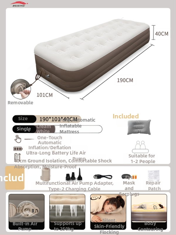 Αυτόματα φουσκώνεται αεροκρέβατο για υπαίθριο κάμπινγκ – φορητό στρώμα ύπνου για πάτωμα, επιφάνεια από συνθετικό ύφασμα